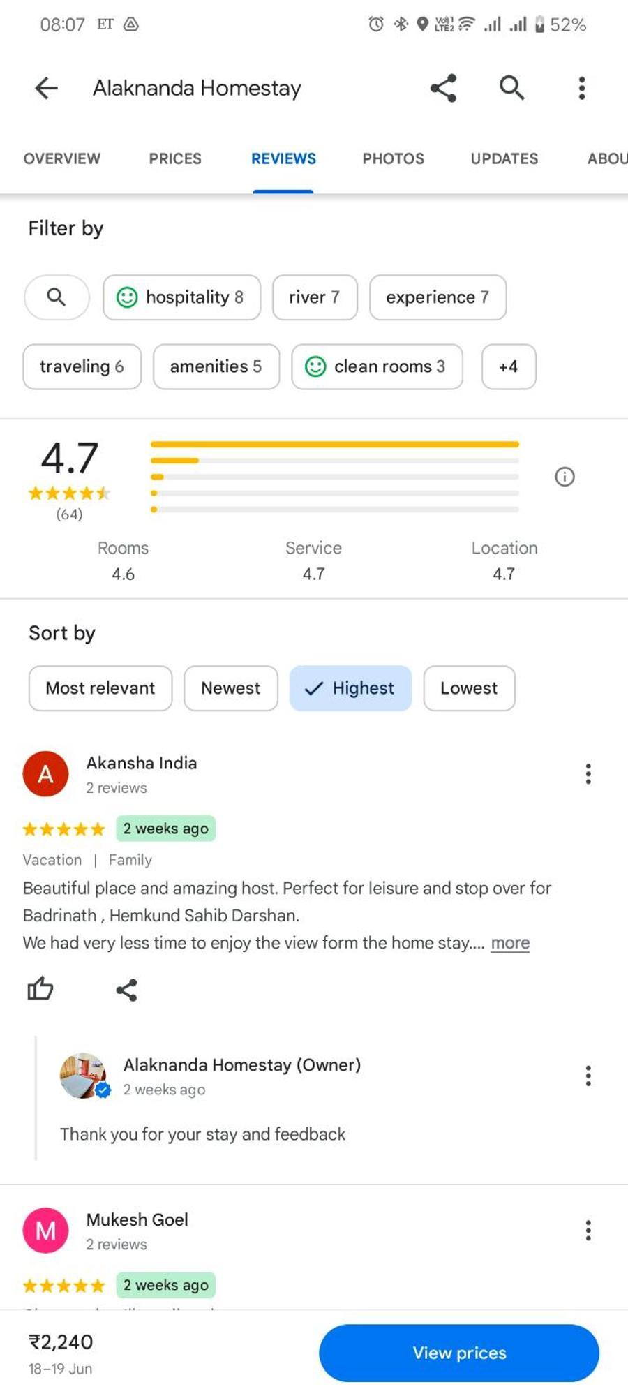 Alaknanda Homestay Karnaprayāg Esterno foto